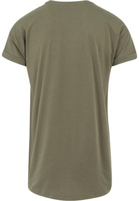 Long Shaped Turnup Tee Olive