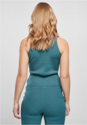 Ladies Short Rib Knit Turtleneck Top