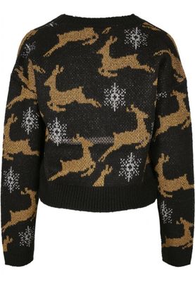 Christmas cardigan with snowflakes and Christmas reindeer oversize lady