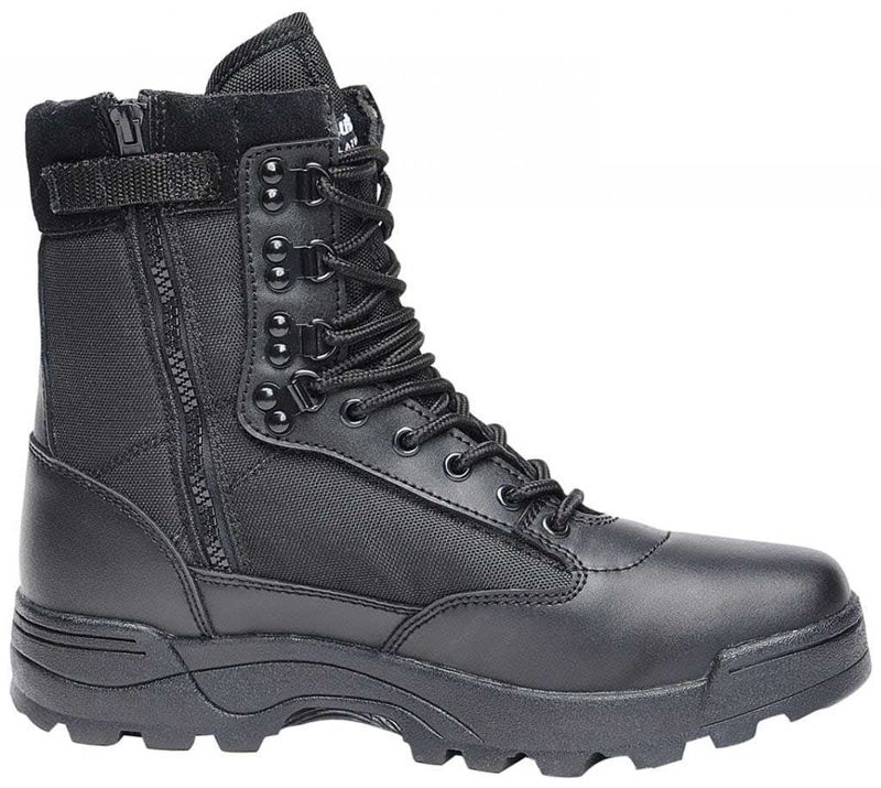Tactical boots zipper