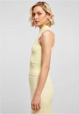 Ladies Short Rib Knit Turtleneck Top