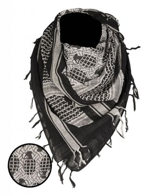 Shemagh black/white hand grenades