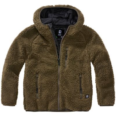 Olive teddy jacket - Kids