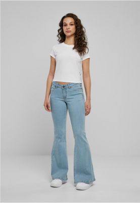 Women's flared jeans with a low waist