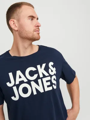JACK & JONES Navy T-shirt Plus Size