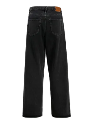 Svarta wide fit jeans herr - DAVE