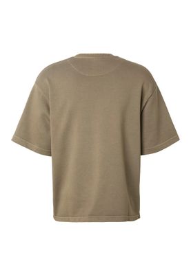 T-shirt för herr i bomullsfrotté – ljus olivgrön