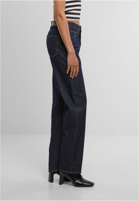 Rakt Skuren Denim Byxa Dam