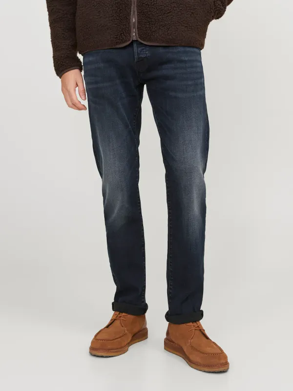 Mörka super stretch slim fit jeans - GLENN