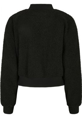 Ladies Oversized Sherpa Bomber Jacket