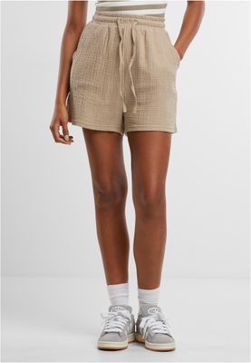 Avslappnade Muslinshorts för Damer