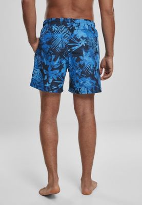 Blue patterned swim shorts