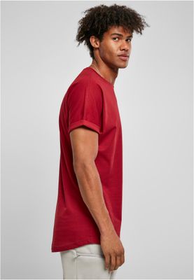 Long Shaped Turnup Tee brickred