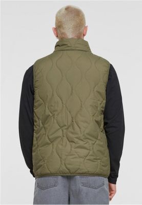 Stylish Olive Green Quilted Vest for Men