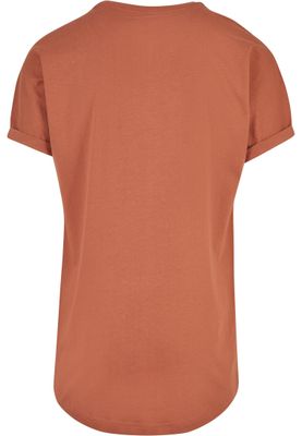 Long Shaped Turnup Tee Terracotta