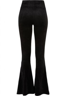 High Waist Rib Velvet Flared Leggings