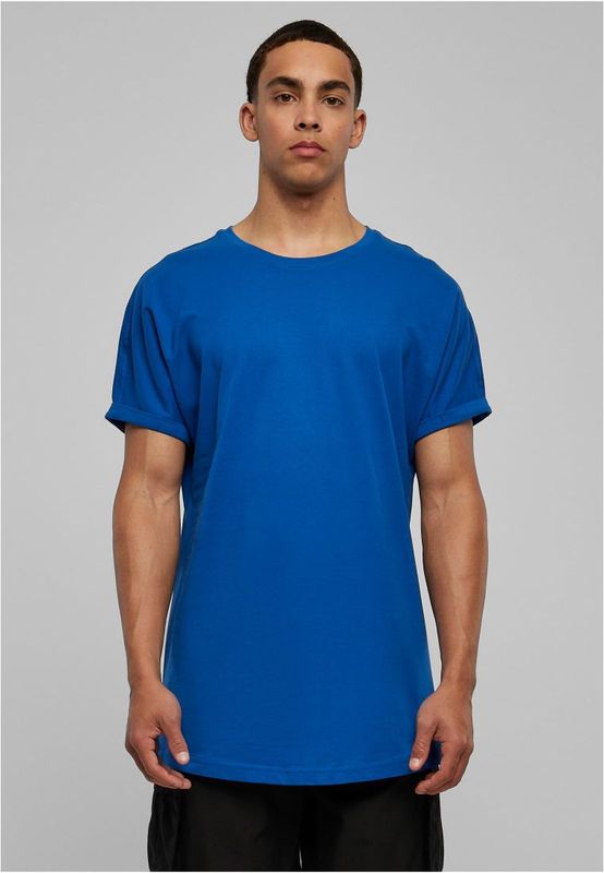 Long Shaped Turnup Tee Sporty Blue