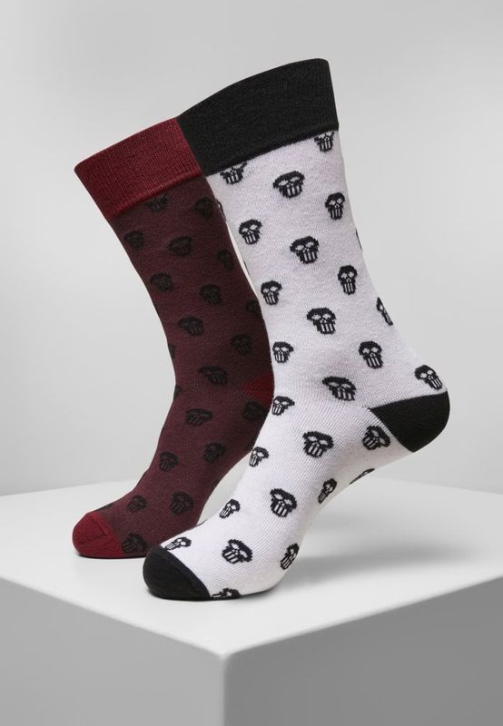 Socks with skull pattern 2-pack
