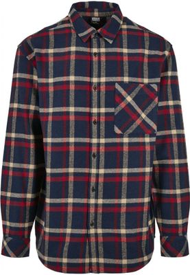 Oversize flannel skjorte herre