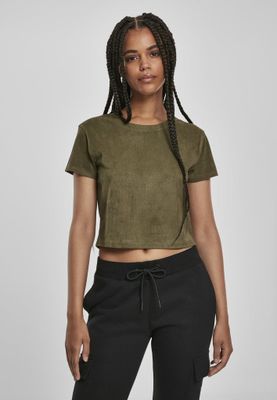 Ribbed short t-shirt ladies