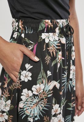 Long skirt in viscose fabric flower