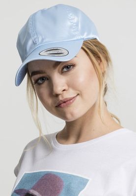 Low profile cap in satin fabric