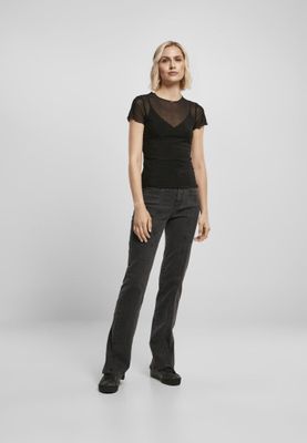 Short-sleeved mesh top