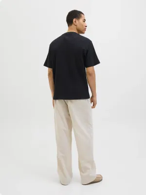 Räfflad loose fit T-shirt