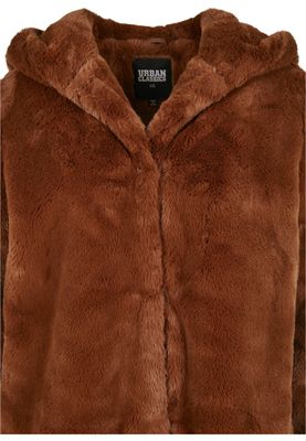 Fluffy teddy coat with hood
