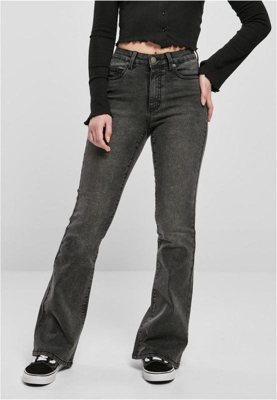 Ladies High Waist Flared Denim Pants