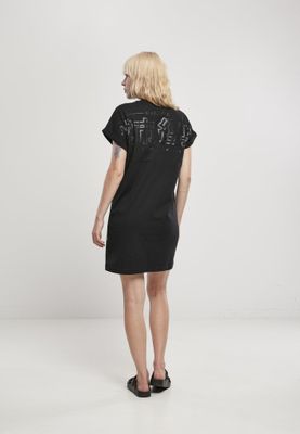 Sort kort kjole i t-shirt model