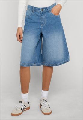 Shorts för dam – ljusblå tvättad