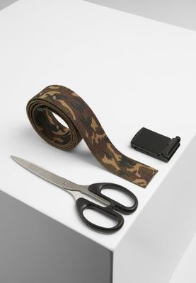 Camouflage farvet lærredbælte