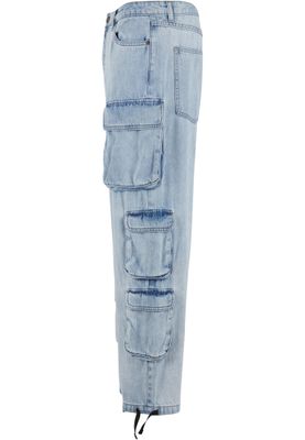 Multi Pocket Denim Cargo Byxor