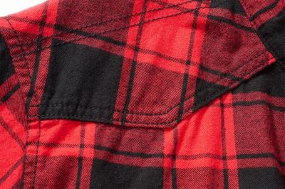 Short-sleeved flannel shirt red/black