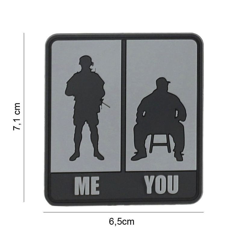 Me & You PVC patch grey
