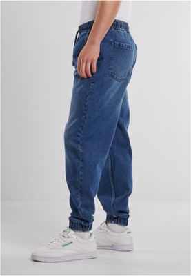 Slim Fit Jogg-jeans för män med dragskoförslutning
