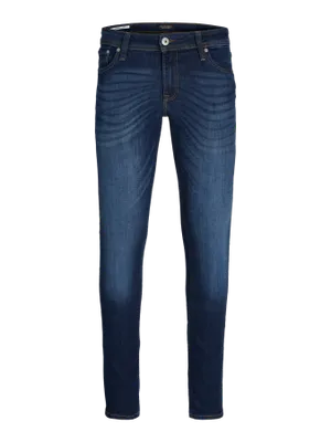 Mörkblå skinny fit jeans med stretch - LIAM