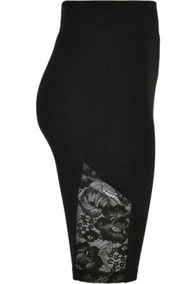 Short cycling pants with lace and high waist