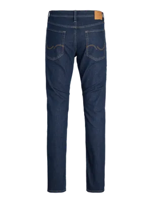 Mörkblå otvättade slim fit jeans - GLENN