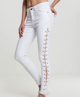 Skinny jeans with lace