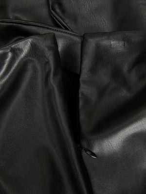 Højtaljede Slim Fit Läderleggings