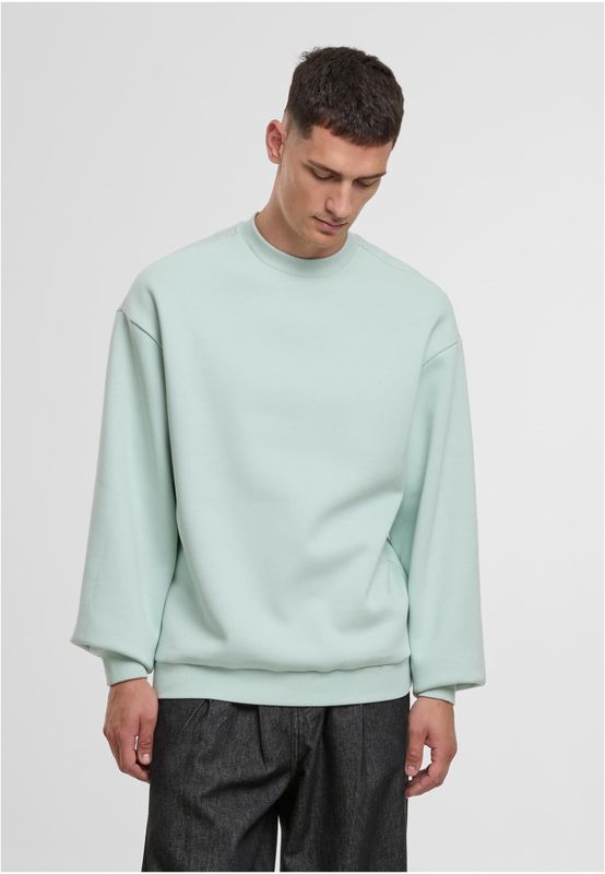 Tröja för herr med fluffy Crewneck – frostmint oversize