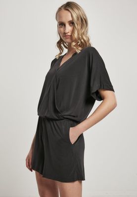 Short jumpsuit v-neck