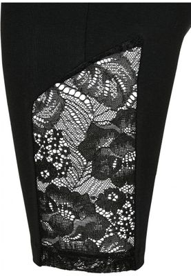 Short cycling pants with lace and high waist