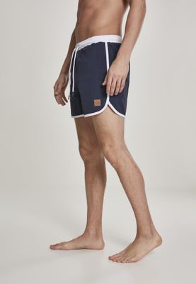 Retro swim shorts navy/white