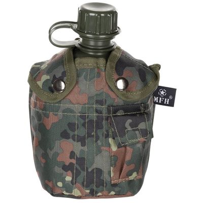 US field bottle with camo case