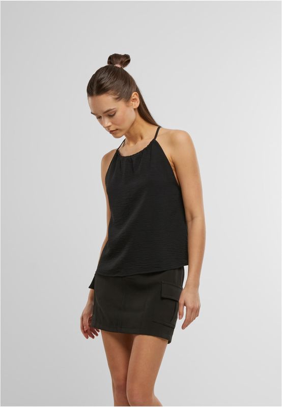Elegant strukturerad halterneck topp