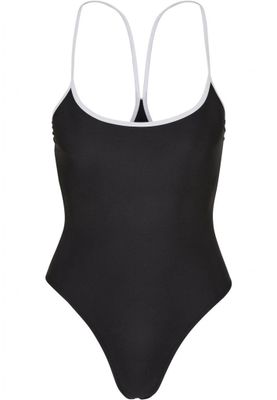 Black/white retro swimsuit