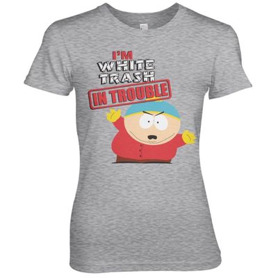 South Park - I'm White Trash In Trouble Girly T-shirt